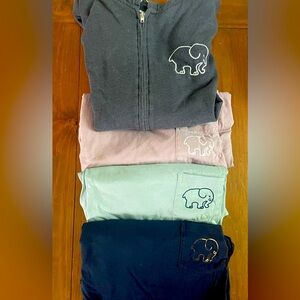 Ivory Ella Bundle Large Medium Long Sleeve Short Sleeve Hoodie